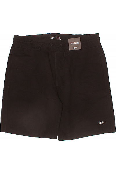 PULL&BEAR Pánské bavlněné teplákové kraťasy černé volnočasové s kapsami Velikost EU XL | PULL&BEAR | obrázek 2