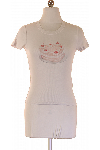 Hollister Dámské tričko s krátkým rukávem a potiskem dortu Velikost EU S | Hollister | obrázek 2