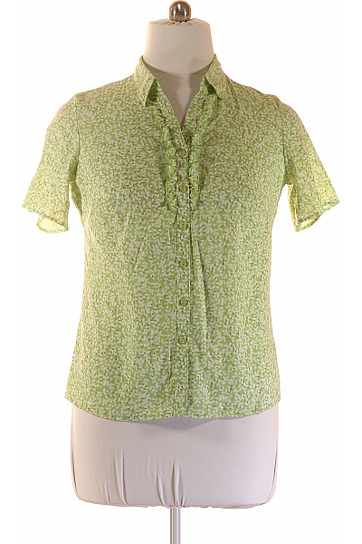 Marks & Spencer Dámská košile krátký rukáv vzorovaná zelená ležérní Velikost UK 14 | Marks & Spencer | obrázek 2