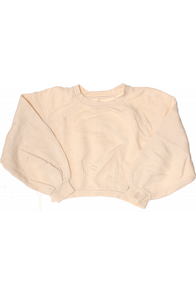 Richmond Dámská Mikina Crop Crewneck Jednobarevná Béžová S Dlouhým Rukávem Vel. S