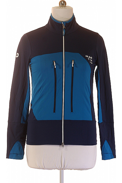 MARTINI Pánská Modrá Celorozepínací Mikina S Dlouhým Rukávem A Stojáčkem Vel. M