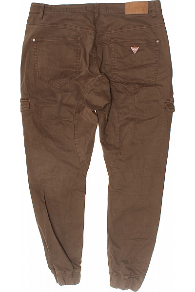 Guess Pánské bavlněné cargo kalhoty volnočasové hnědé s kapsami Vel. 34 | Guess | obrázek 2