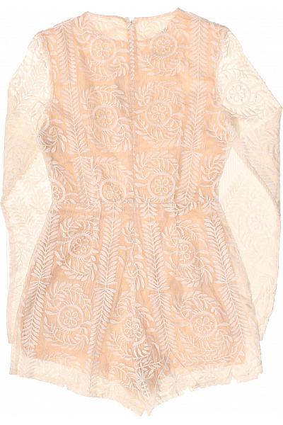 Missguided dámský krajkový overal s dlouhým rukávem béžový Vel. 38 | Missguided | obrázek 2