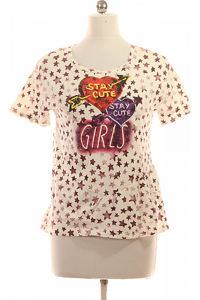 RICH&ROYAL Dámské Tričko S Krátkým Rukávem A Potiskem Hvězdy Vel. S