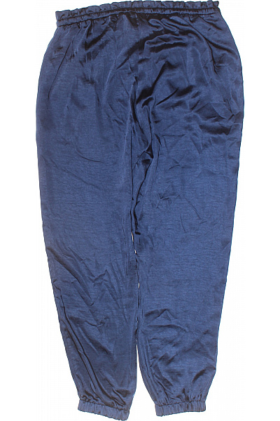 HONEY PUNCH Dámské saténové tepláky volnočasové dlouhé modré s mašlí Velikost L | HONEY PUNCH | obrázek 2