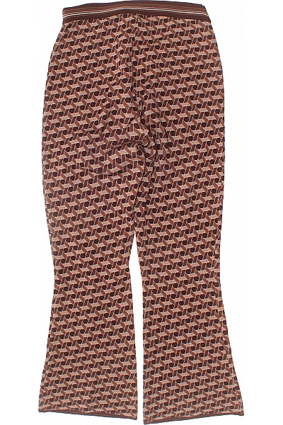 DIANE von FURSTEBERG dámské volnočasové kalhoty hnědé s potiskem zvonové Velikost S | DIANE von FURSTEBERG | obrázek 2