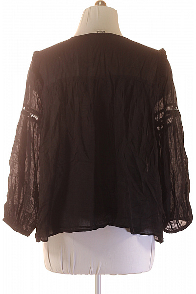 INDISKA Dámská černá halenka s dlouhým rukávem a mašlí Vel. XL | INDISKA | obrázek 2