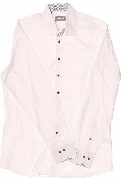 fakts pánské bavlněné košile s dlouhým rukávem a límečkem jednobarevné elegantní Vel. 12 | fakts | obrázek 2