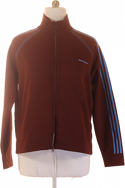 ADIDAS Pánská Pruhovaná Mikina Na Zip S Dlouhým Rukávem Vel. XL