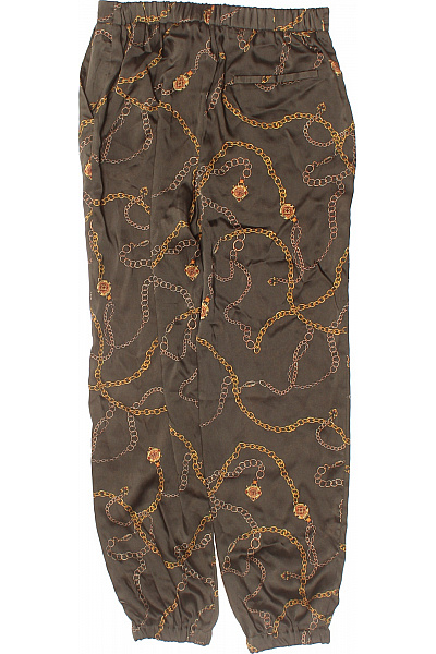 MANGO Dámské saténové kalhoty s potiskem řetězu volnočasové Velikost S | MANGO | obrázek 2