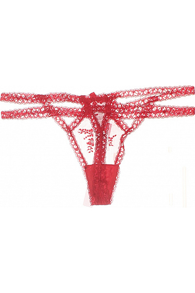Hunkemoller dámské krajkové kalhotky červené Vel. EU S | Hunkemoller | obrázek 3