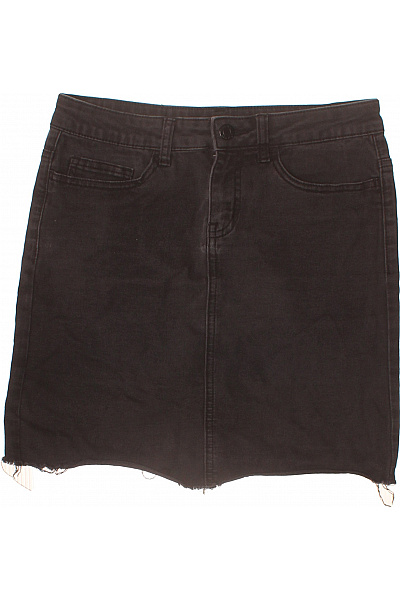 Noisy May Dámská černá džínová sukně s kapsami a třásněmi Velikost M | Noisy May | obrázek 2