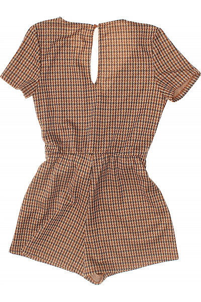 ZARA dámský krátký overal s krátkým rukávem hnědý károvaný Vel. S | ZARA | obrázek 3