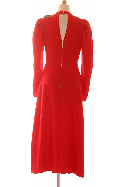 Closet Dámské červené šaty s dlouhým rukávem elegantní midi Velikost 10 | Closet | obrázek 2
