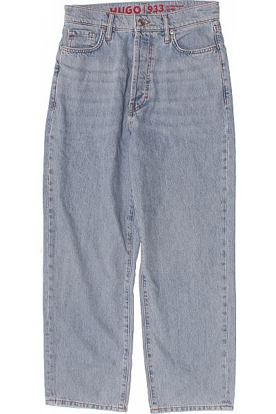 Hugo Boss Dámské Džíny Volné S Vysokým Pasem Modré Bavlněné Velikost 29/34
