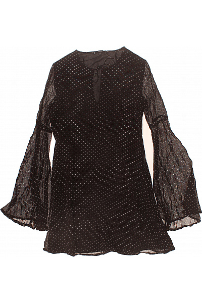 MANGO dámské šaty s dlouhým rukávem puntíkované boho Vel. XS | MANGO | obrázek 2