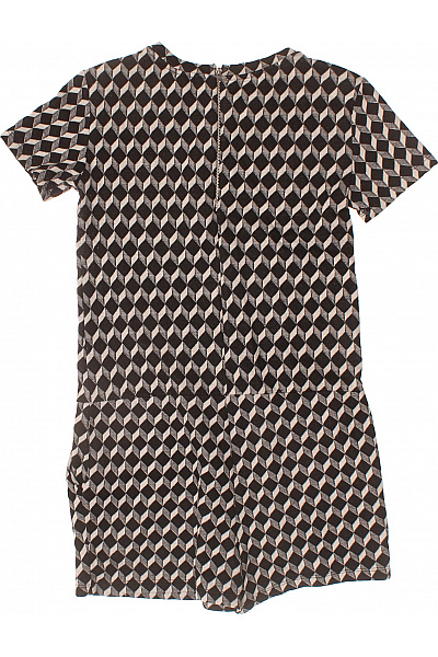 ZARA Dámský černobílý overal s krátkým rukávem a geometrickým vzorem Velikost S | ZARA | obrázek 2