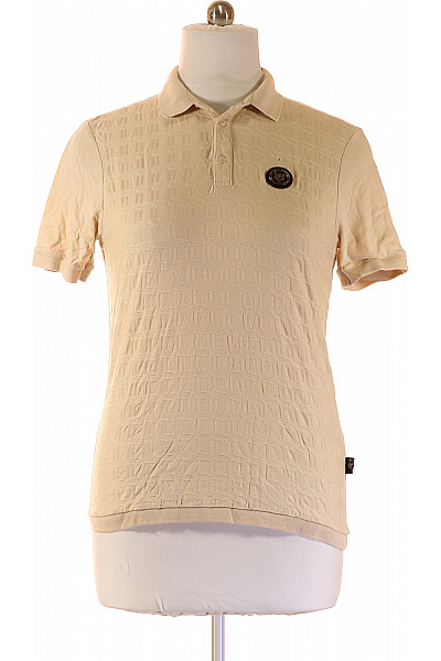 PLEIN SPORT Pánské tričko s krátkým rukávem a límečkem béžové Vel. L | PLEIN SPORT | obrázek 2