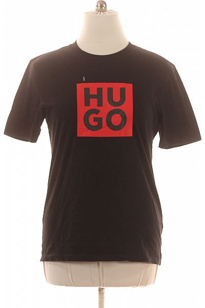 Hugo Boss Pánské Tričko S Krátkým Rukávem A Potiskem černé Velikost L