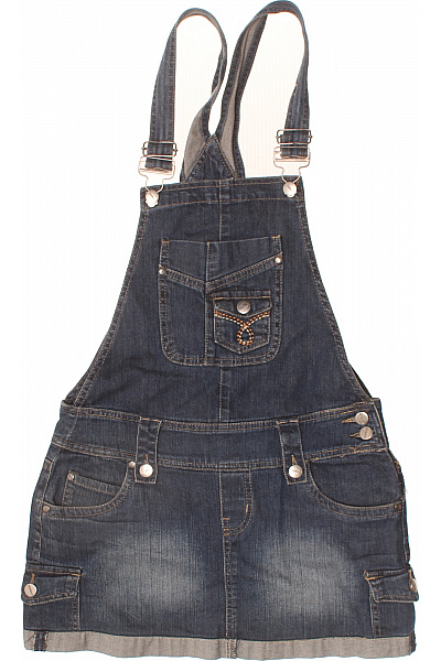 Cipo&Baxx Dámské Džínové Laclové šaty S Kapsami Letní Vel. 40