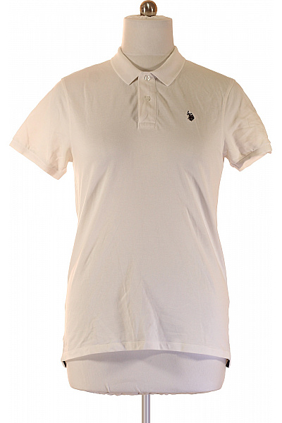 U.S.POLO ASSN. Pánské Bílé Polo Tričko S Krátkým Rukávem A Výšivkou Velikost Xl