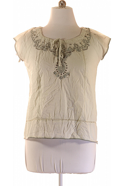 CULTURE Dámská halenka s krátkým rukávem a kamínky boho Velikost L | CULTURE | obrázek 2