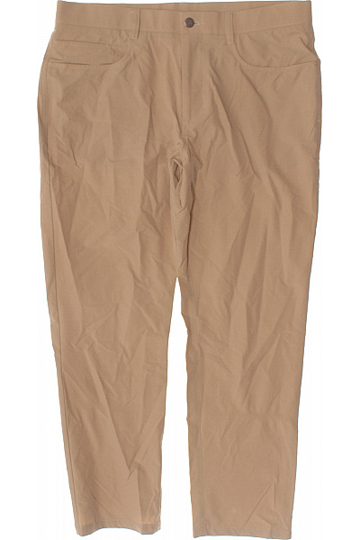 Pánské volnočasové kalhoty béžové rovné s kapsami Vel. 32/34 | Unimoda | obrázek 2