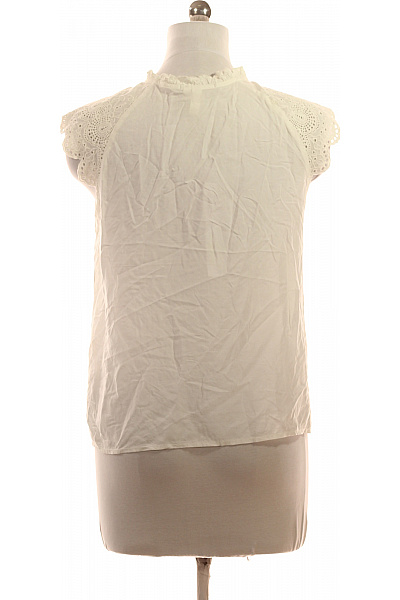 s.OLIVER Bílá halenka s krátkým rukávem a krajkou Velikost 38 | s.OLIVER | obrázek 2