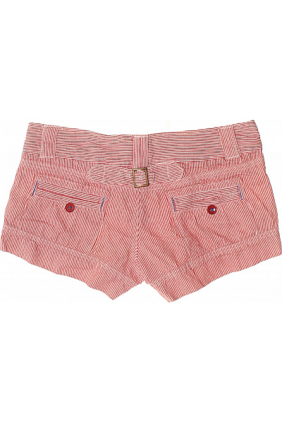 American Eagle Dámské kraťasy pruhované červené volnočasové s kapsami bavlněné Velikost 2 | American Eagle | obrázek 3