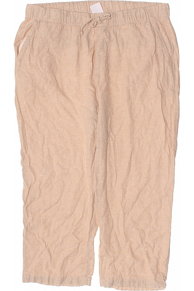 Gap Dámské lněné kalhoty volnočasové béžové s kapsami Vel. XL | Gap | obrázek 2