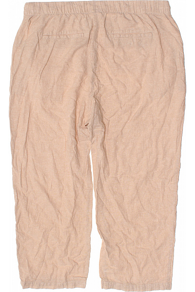 Gap Dámské lněné kalhoty volnočasové béžové s kapsami Vel. XL | Gap | obrázek 3