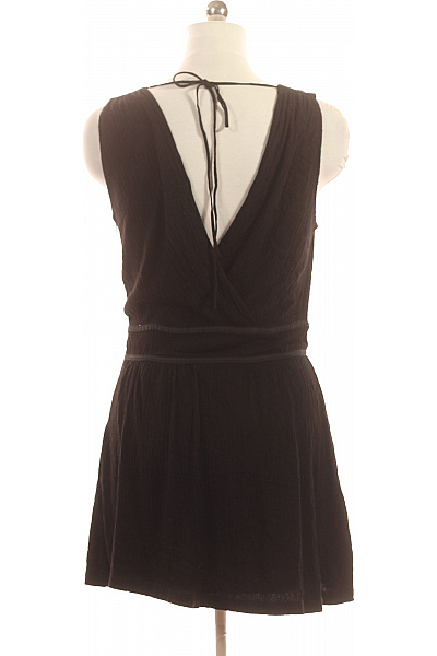 MANGO Dámské šaty zavinovací mušelínové letní elegantní černé Velikost M | MANGO | obrázek 3