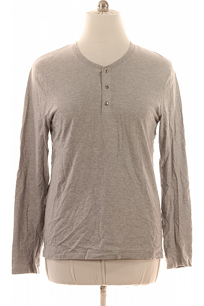 mey Pánské tričko s dlouhým rukávem šedé jednobarevné basic henley Vel. xl | mey | obrázek 2