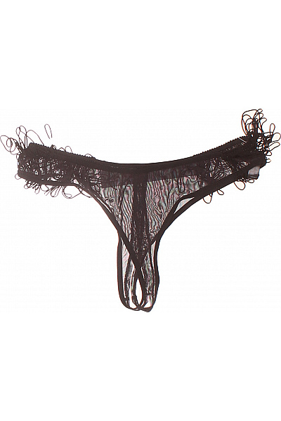 Kinga Dámské kalhotky černé síťované s třásněmi Vel. L/XL | Kinga | obrázek 2