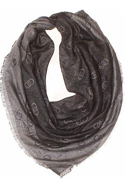 LIU JO šátek černý Vzorovaný Lesklý