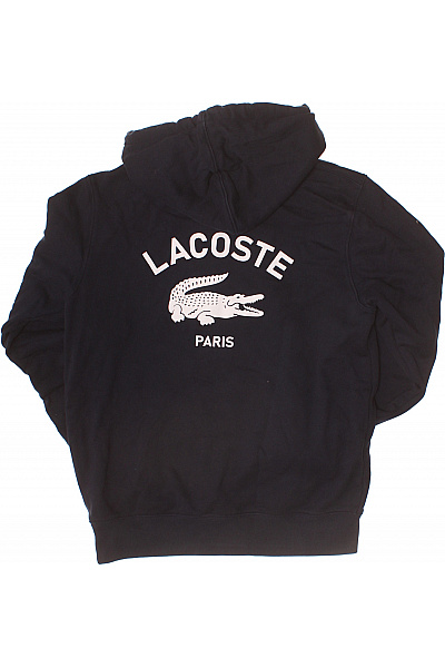 LACOSTE pánská černá mikina s kapucí a výšivkou přes hlavu Velikost s | LACOSTE | obrázek 3