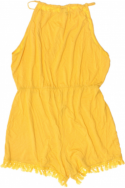 asos dámský žlutý overal bez rukávů s třásněmi Velikost EU 40 | asos | obrázek 3