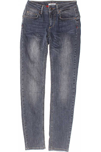 LIU JO Dámské Džíny Modré Strečové Rovné S Kapsami Velikost XXS