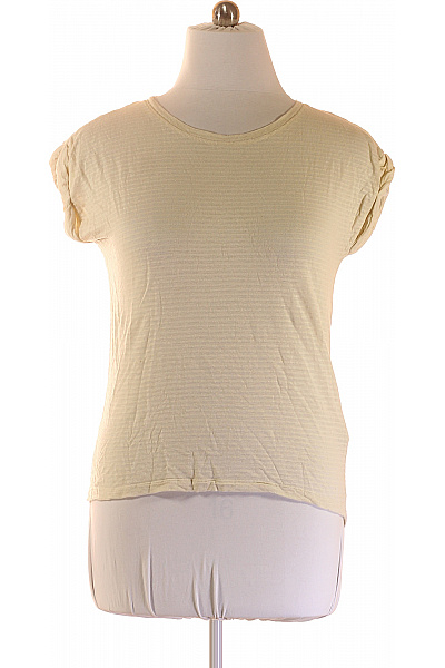 BOMBOOGIE Dámské pruhované tričko s krátkým rukávem basic žluté Velikost EU L | BOMBOOGIE | obrázek 2