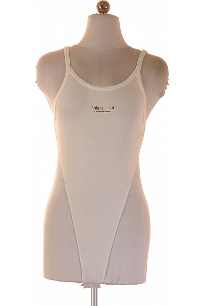 Esprit Bílé Tílko S Potiskem Calvin Klein Jeans Vel. DE 34