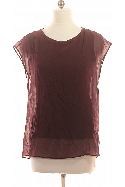 s.OLIVER Dámská halenka bez rukávů vínová průsvitná viskózová Vel. EU 40 | s.OLIVER | obrázek 2