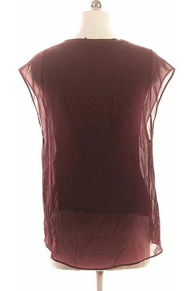 s.OLIVER Dámská halenka bez rukávů vínová průsvitná viskózová Vel. EU 40 | s.OLIVER | obrázek 3
