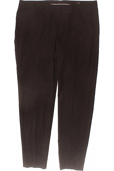 LAWRENCE GREY Pánské Elegantní Hnědé Polyesterové Kalhoty Rovné Vel. 54