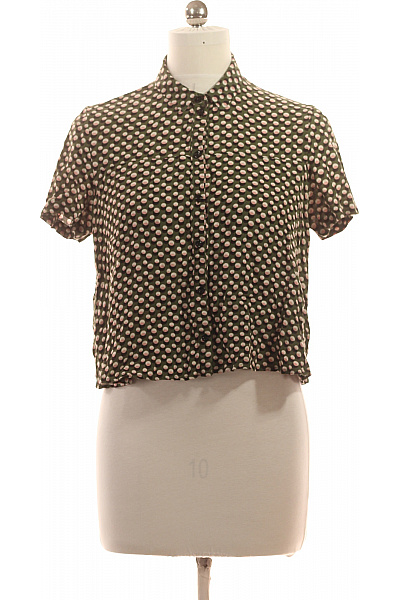 Topshop dámská košile zelená puntíkovaná krátký rukáv Vel. 40 | Topshop | obrázek 2