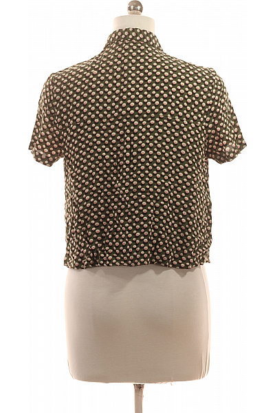 Topshop dámská košile zelená puntíkovaná krátký rukáv Vel. 40 | Topshop | obrázek 3