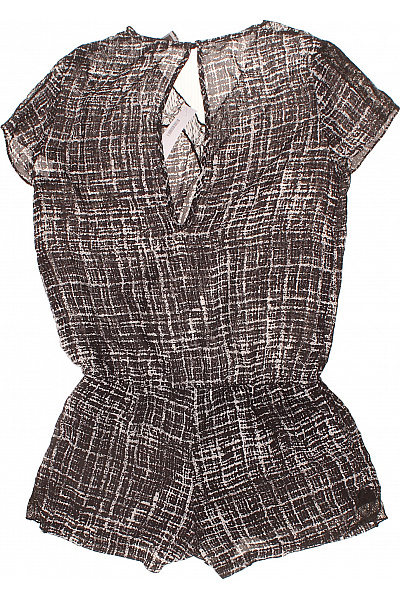 ZIZZI dámský krátký overal s krátkým rukávem černobílé kostkované Velikost M | ZIZZI | obrázek 2