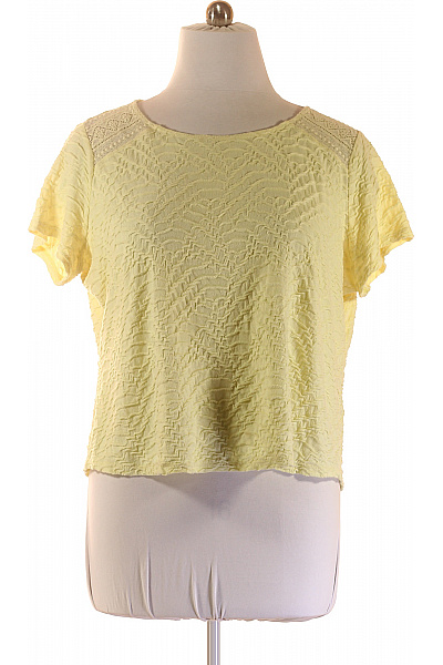 Per Una Dámské tričko žluté krátký rukáv vzorované Vel. EU 50 | Per Una | obrázek 2