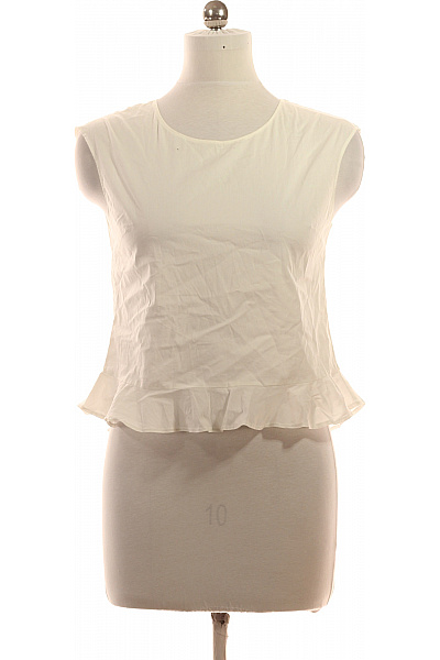 TAIFUN Bílá halenka bez rukávů s volánky letní Velikost M | TAIFUN | obrázek 2