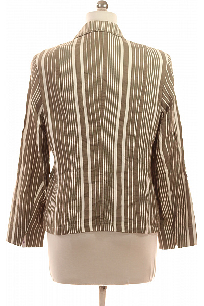 GERRY WEBER Dámské sako pruhované hnědé elegantní volnočasové Velikost DE 40 | GERRY WEBER | obrázek 3