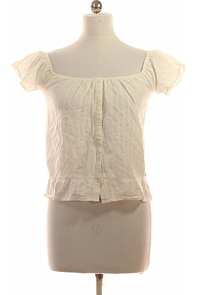 SUPERDRY Bílá halenka s krátkým rukávem a odhalenými rameny bavlněná boho Velikost EU S | SUPERDRY | obrázek 2